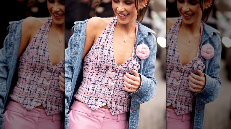 Dani Schulz wearing tweed waistcoat