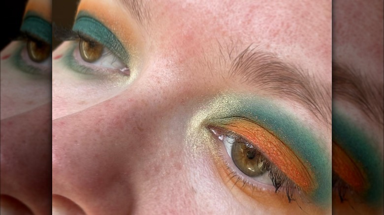 contrasting eyeshadow on eyes