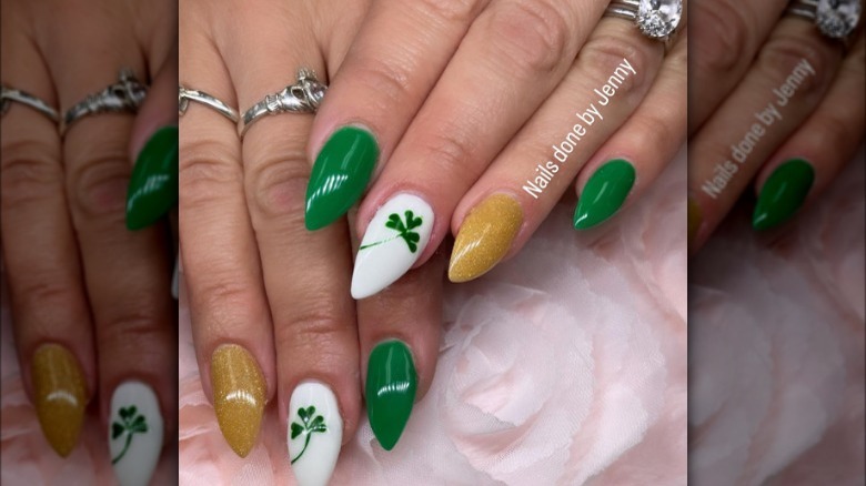 St. Patrick's Day manicure