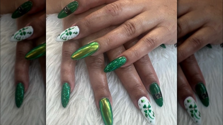 St. Patrick's Day manicure