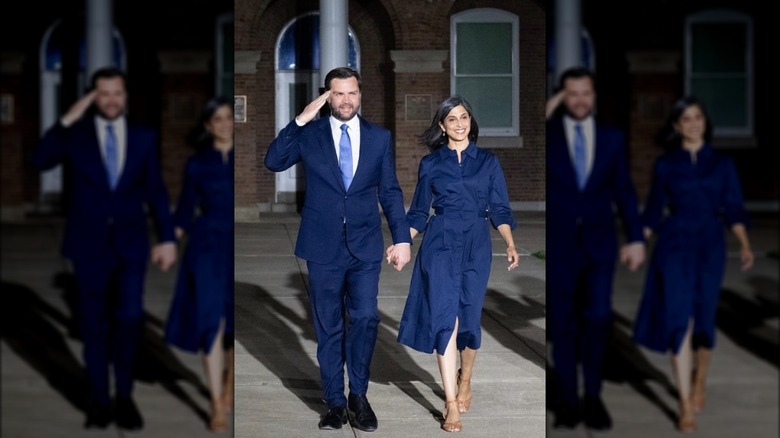 Usha and JD Vance at the Friday Evening Parade in May 2025