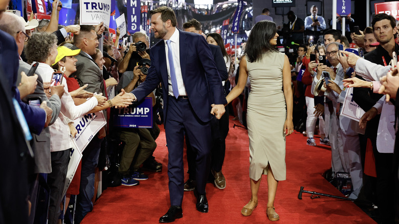 Usha and JD Vance at the 2024 RNC