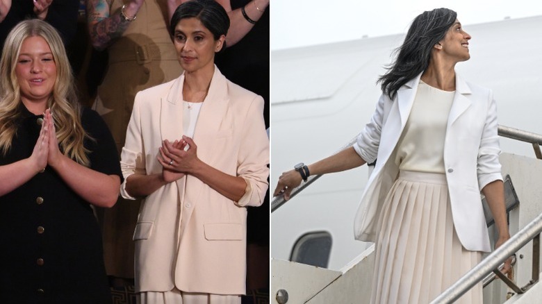 Usha Vance attends Congress and departs Air Force Two