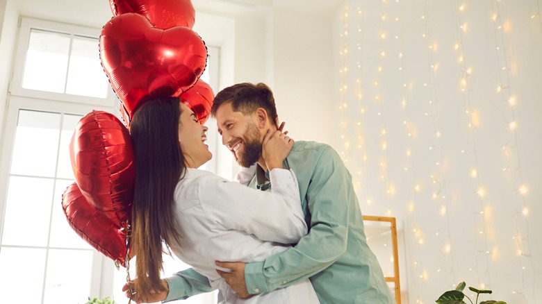 Happy couple celebrates 