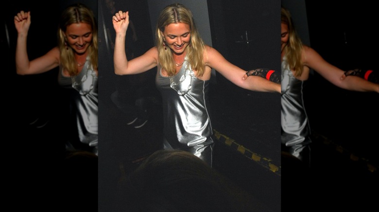 Vanessa Trump at her 30th birthday party in a metallic slip