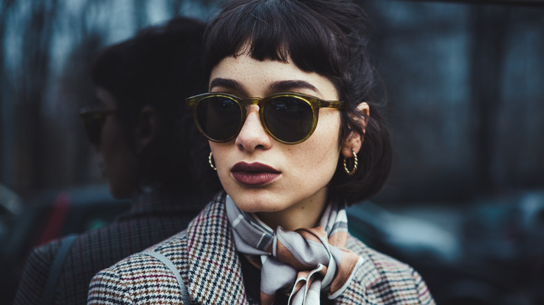 Woman with short hair