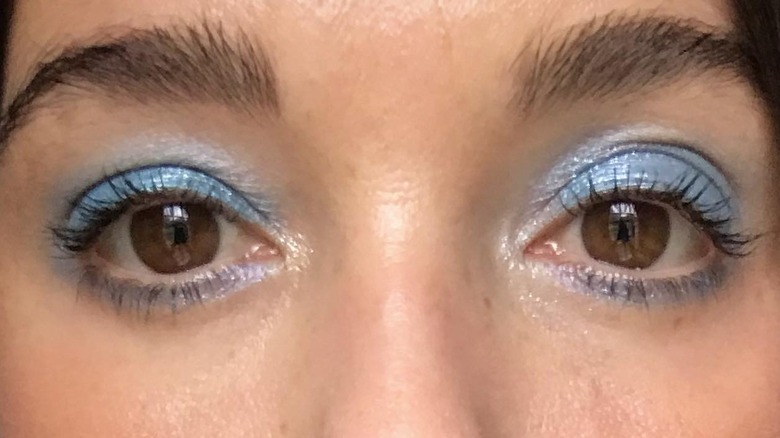 Icy blue eyeshadow