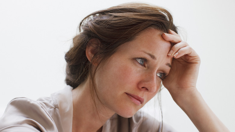 woman feeling stressed