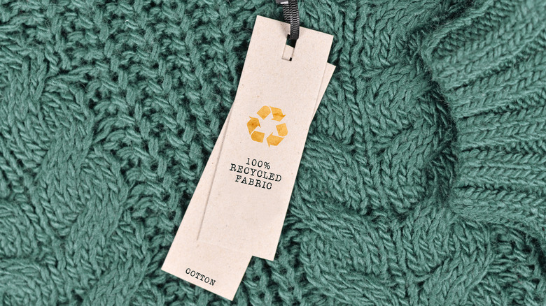 Transparent clothing tag