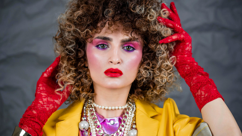 Woman in trendy clothing