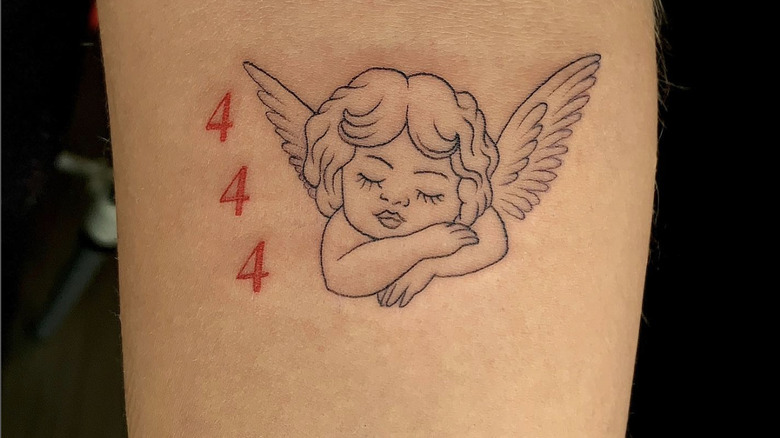 444 angel tattoo