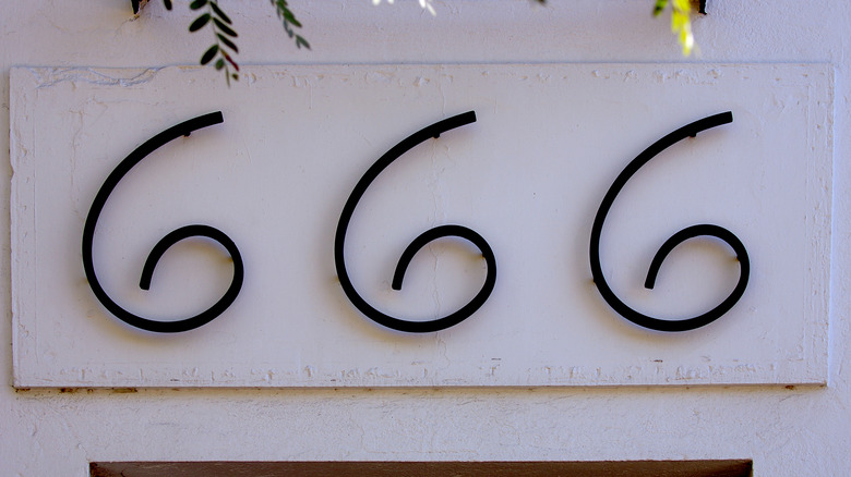 666 on a sign