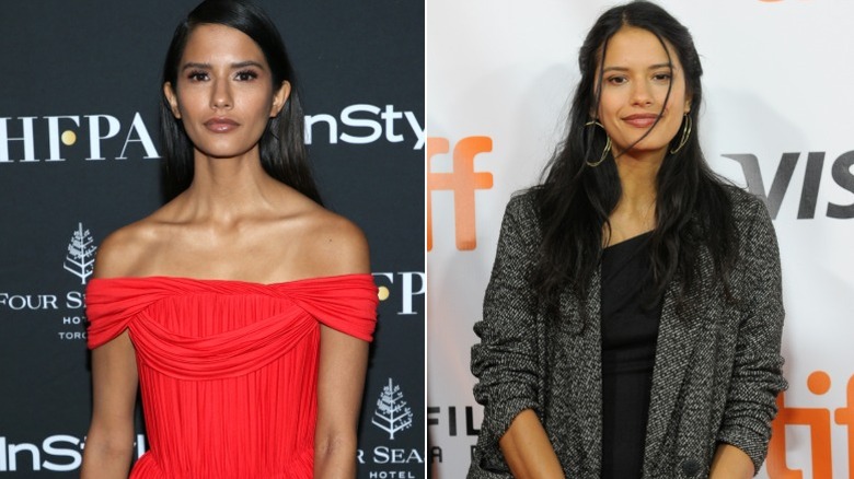 Tanaya Beatty poses on the red carpet