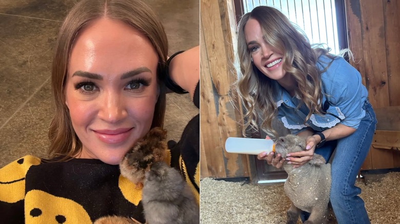 Carrie Underwood with brond hair