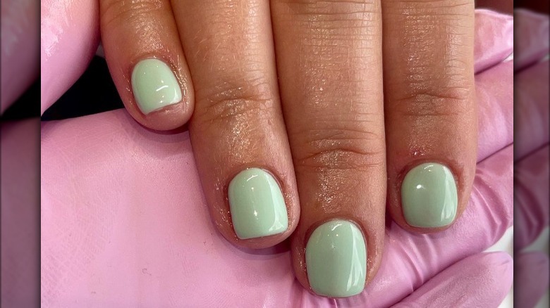 mint green nail polish