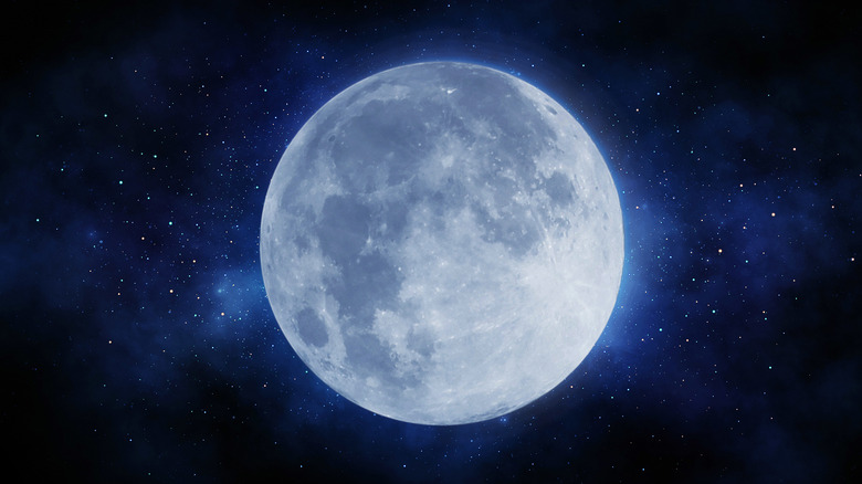 full moon in night sky