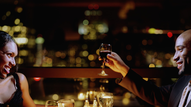 Couple at a restaurant
