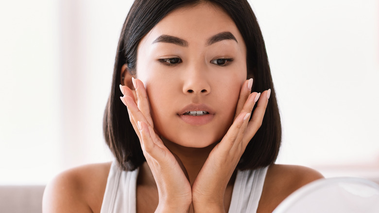 female skincare application