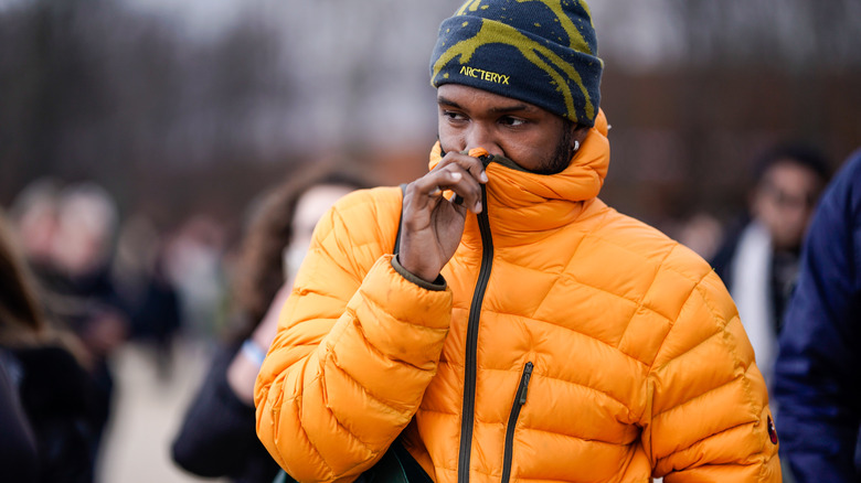 Frank Ocean wearing puffer jacket