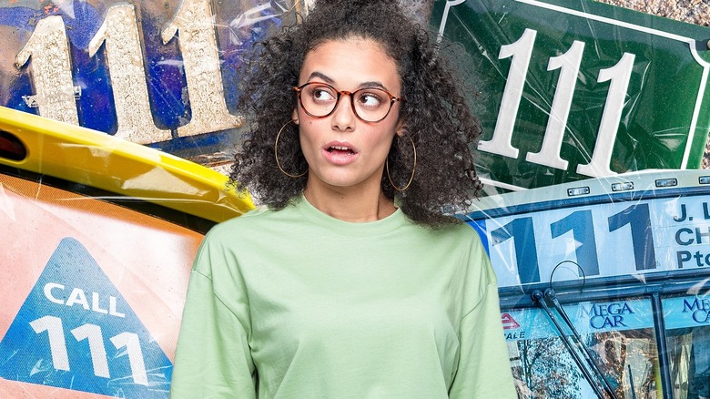 Woman encountering 111 angel number