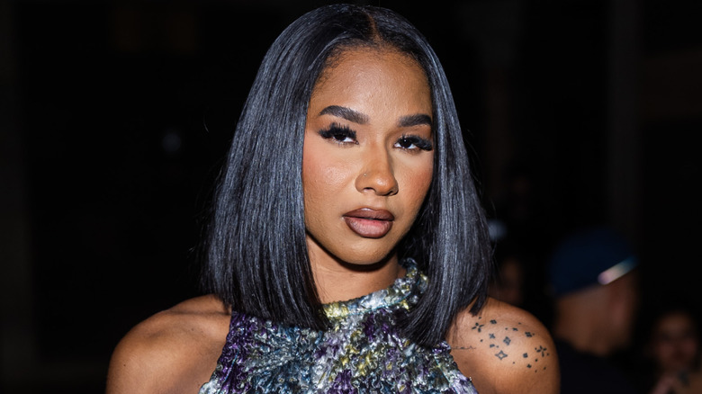 Jordan Chiles wearing a full face of makeup