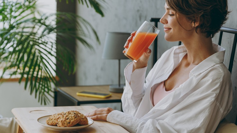 female in loose-fitting garment