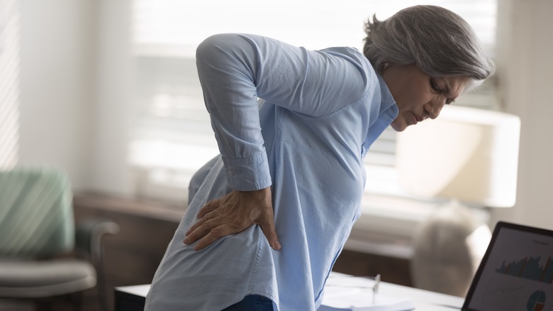 Woman with back pain