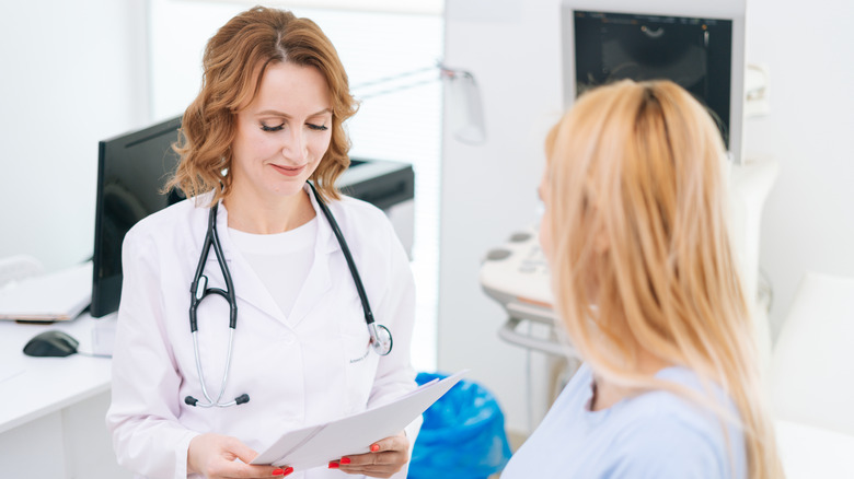 woman at doctor's office