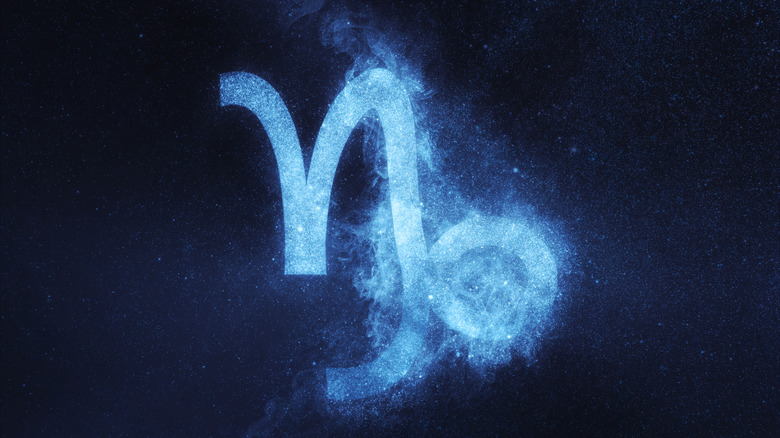 The Capricorn symbol in the sky