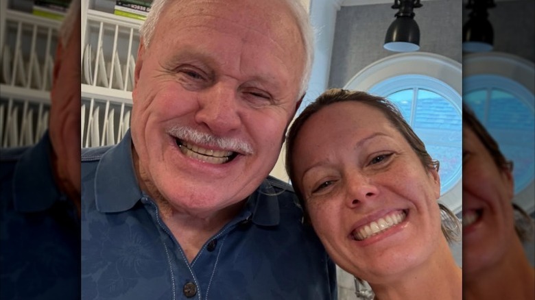 Dylan Dreyer takes a selfie with her dad