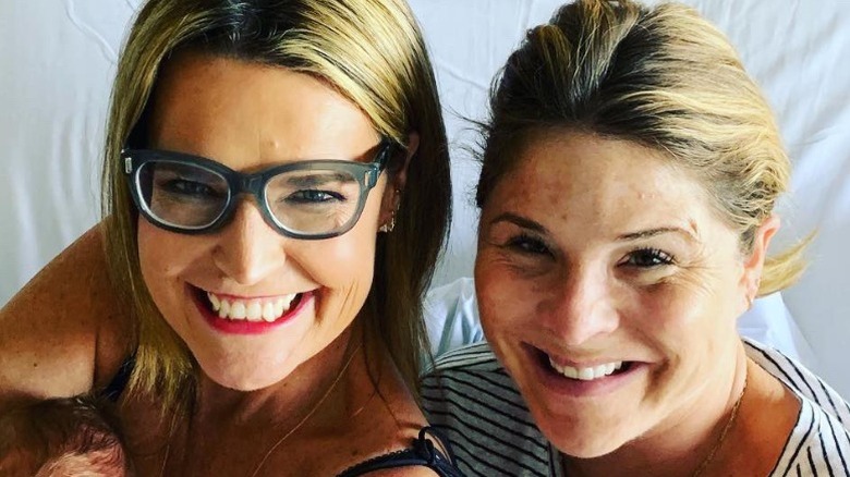 Savannah Guthrie poses with Jenna Bush Hager