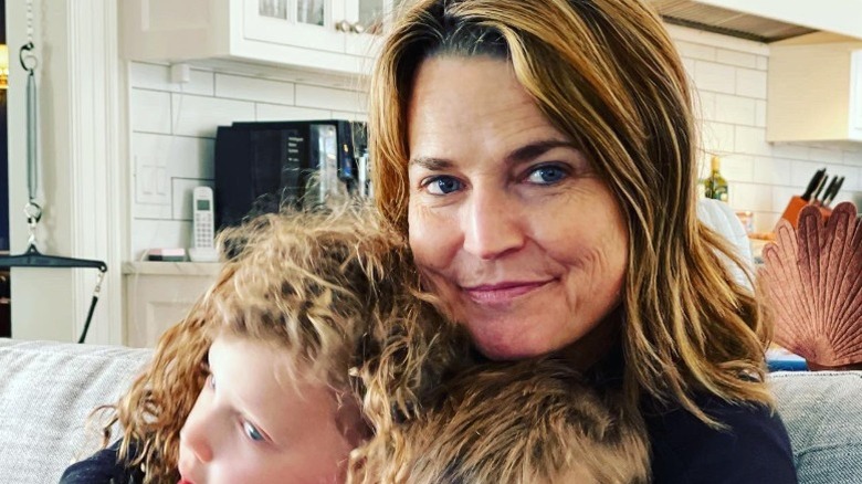 Savannah Guthrie snuggles with her children