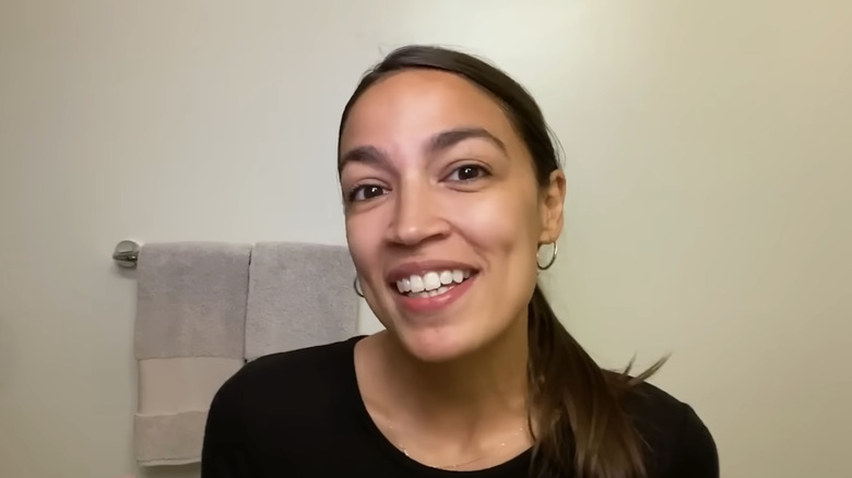 Alexandria Ocasio-Cortez with noi makeup