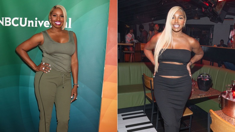 Nene Leakes posing in 2017 and in 2024