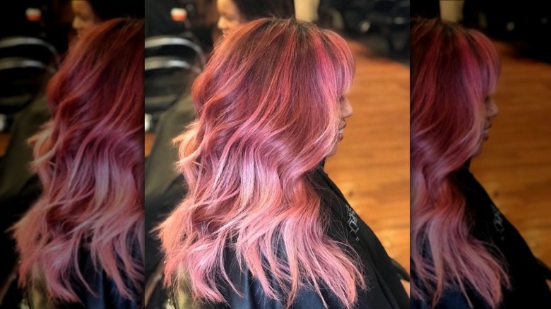 butterfly haircut with red hair