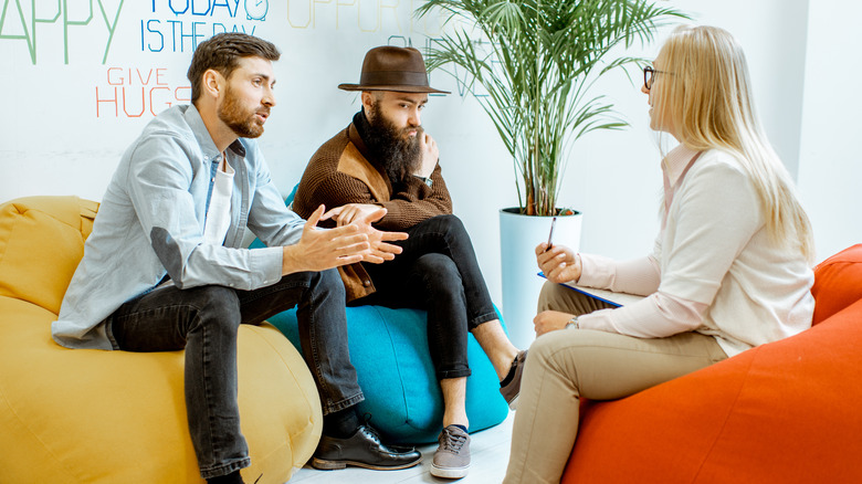 couple with therapist