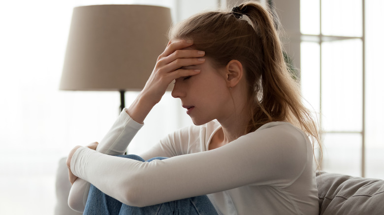 Woman debilitated by anxiety 