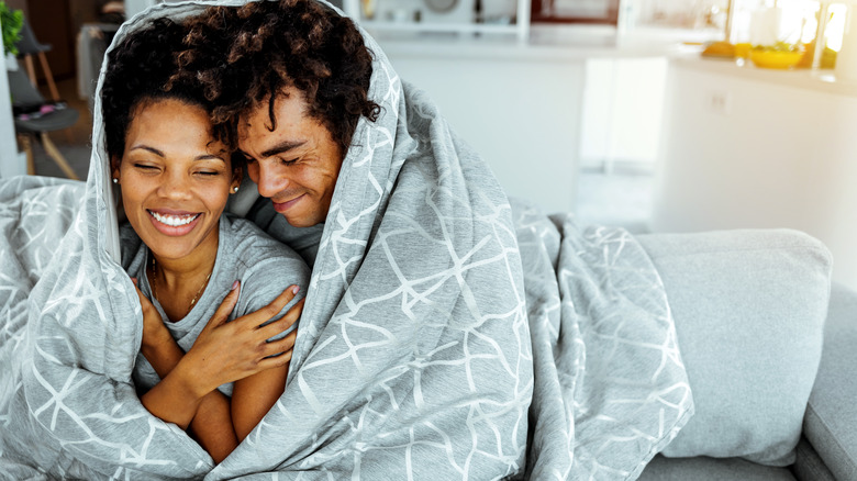 happy couple in a banket