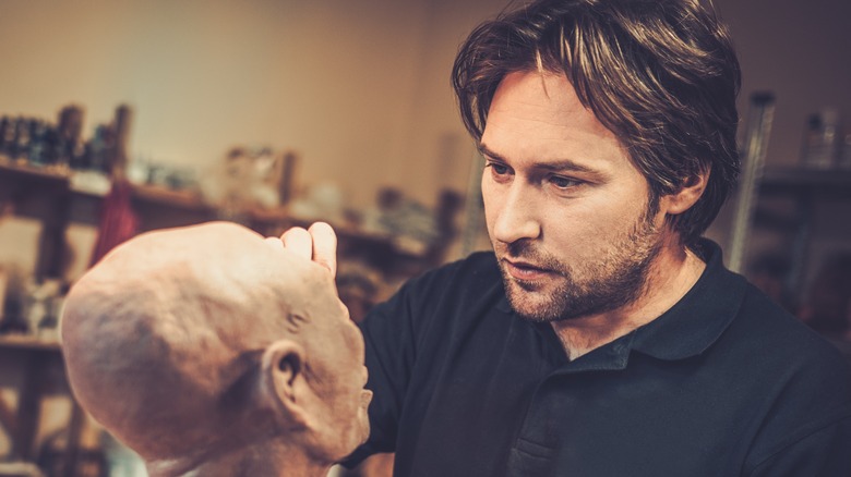 Working on special effects prosthetics