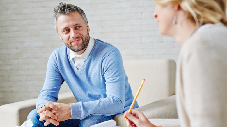 Two people in therapy 