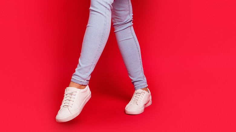 Clean white sneakers