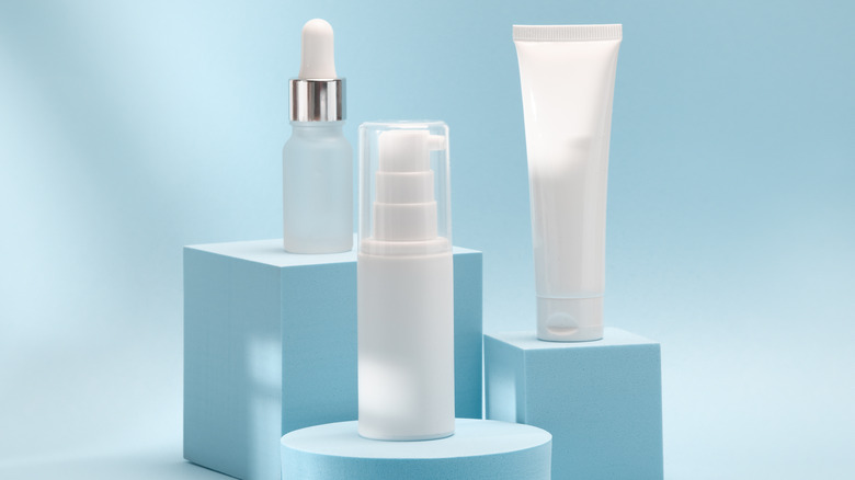 Display of skincare products