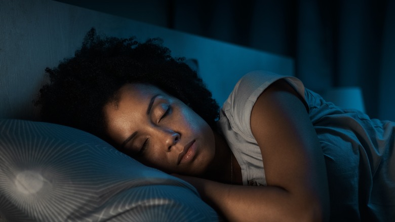 woman in bed sleeping
