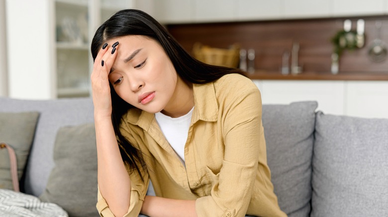 Woman with headache