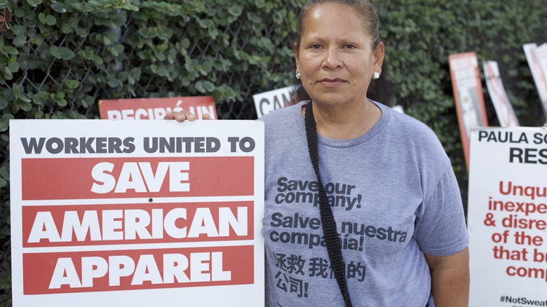 Woman trying to save American Apparel