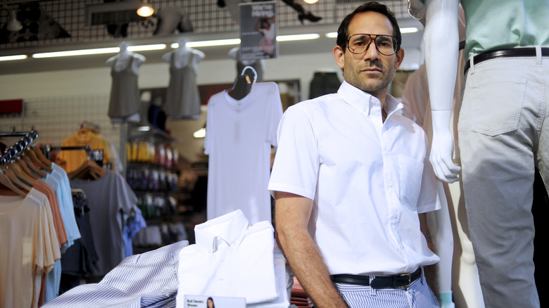 Dov Charney in a store
