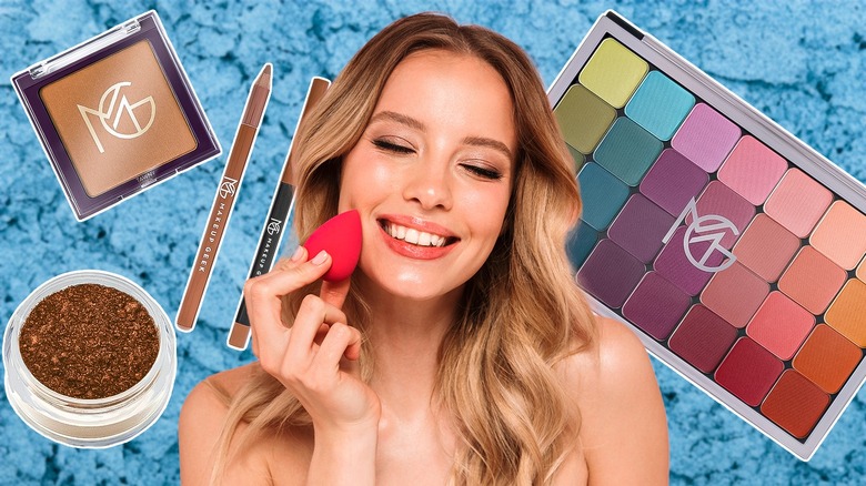 Woman with Makeup Geek products