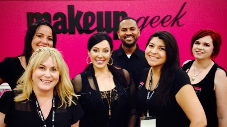 Marlena Stell and Makeup Geek team in 2014