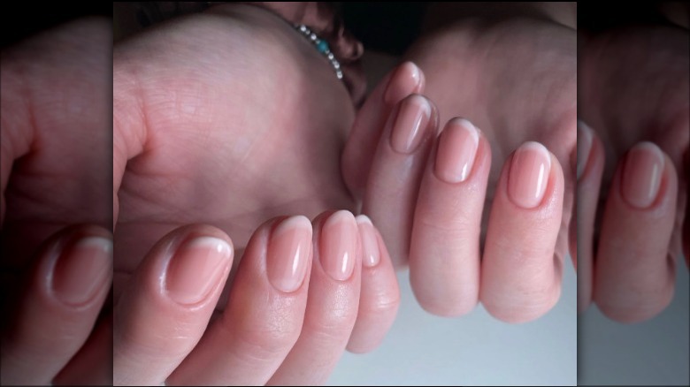 American manicure close up