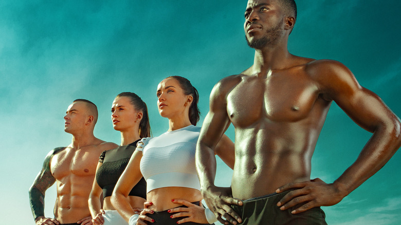 people stand straight outdoors